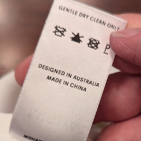 MISHA IDA ruched asymmetric midi dress, size 8 in ivory - Picture 16 of 16